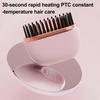 Мини-выпрямитель для волос, щетка, дорожный, легкий, перезаряжаемый, быстрый нагрев, горячая расческа, 3 температурных режима, регулируемая электрическая щетка для укладки волос
