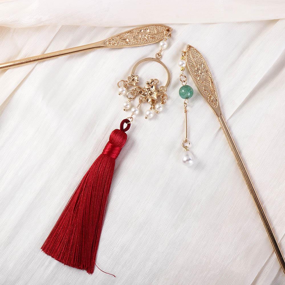 Для дам подарок в китайском стиле жемчужные аксессуары для волос заколки кисточка палочка для волос женская вилка для волос