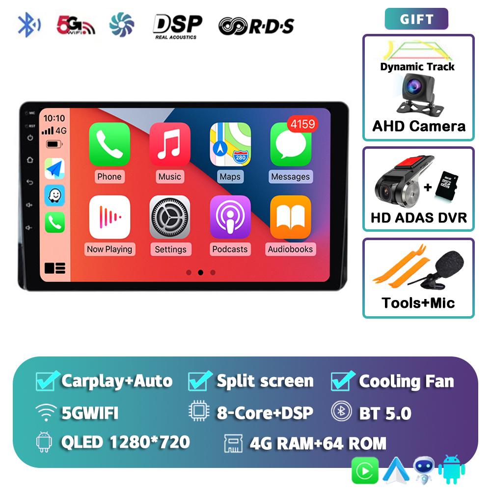 Android 14 Carplay автомобильное радио для Toyota Highlander Kluger 2021 2022 мультимедийный видеоплеер навигация GPS 2din стерео головное устройство