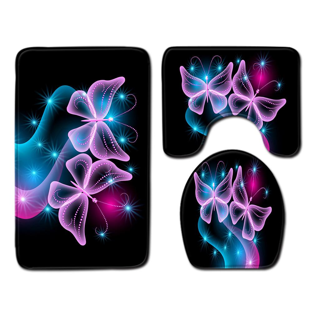 Bathroom Floor Mat Bathroom Mat Toilet Three-Piece Set