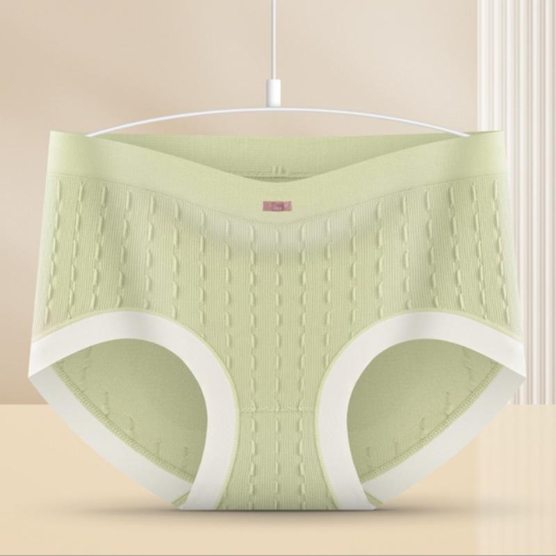 Honey Peach Hip Underwear Women's Seamless Cotton Mid Waist Underwear Lifting Hip Girls' Triangle Pants