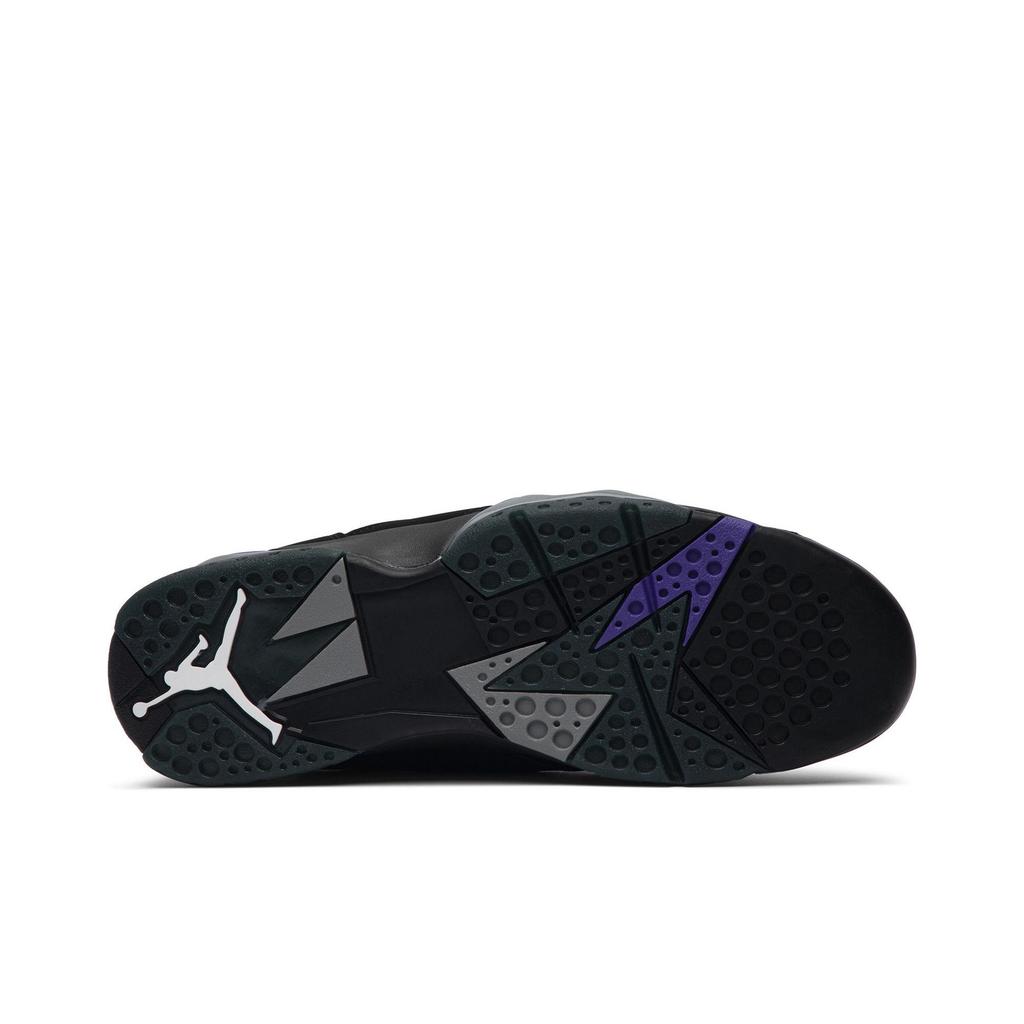 Air Jordan 7 Retro 'Ray Allen' PE (Unisex) Black / Fierce Purple-Dark Grey Steel Vintage Basketball Shoes 304775 053