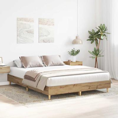 Bed Frame Without Mattress Artisan Oak 75x190 Cm Wood Based Material