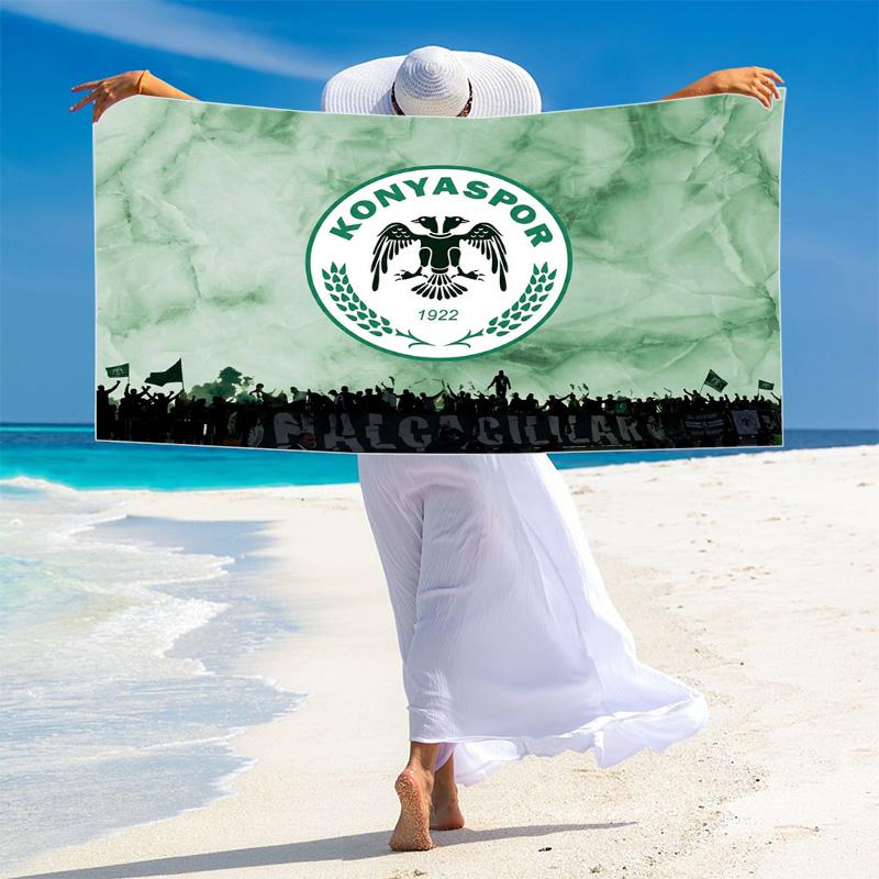 Konyaspor Print Beach Towel, Large Soft Quick Dry Towel for Beach Camping Swimming