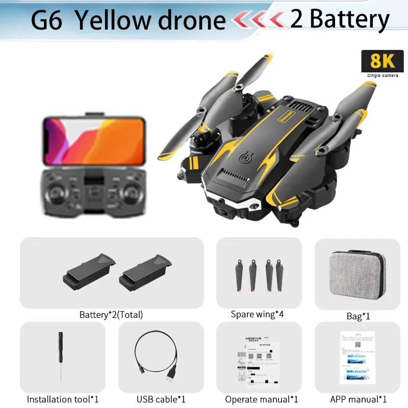 Новый Дрон G6 Pro 8K, двойная камера высокой четкости, аэрофотосъемка, WIFI, FPV, дрон для предотвращения препятствий, четырехроторный вертолет, игрушка в подарок для детей