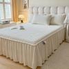 Milk Flannel Bed Skirt Single Coral Velvet Bedspread Thickened Bed Cover Lace Padded Bed Sheet Skirt Edge Clip Cotton Bedspread