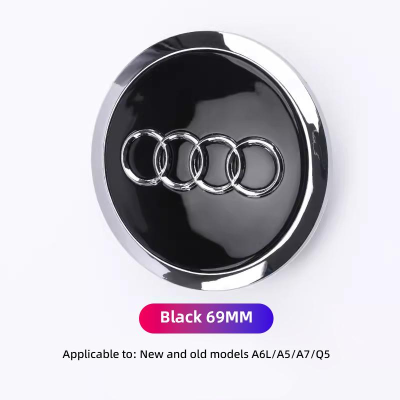 For Audi B6 4Pcs Car Wheel Hub Cap Emblem Rim Center Cover Auto Tire Accessories For Audi A3 A4 A5 A6 A7 A8 TT Q5 Q3 Q7 Q2 R8 SQ5 Quattro