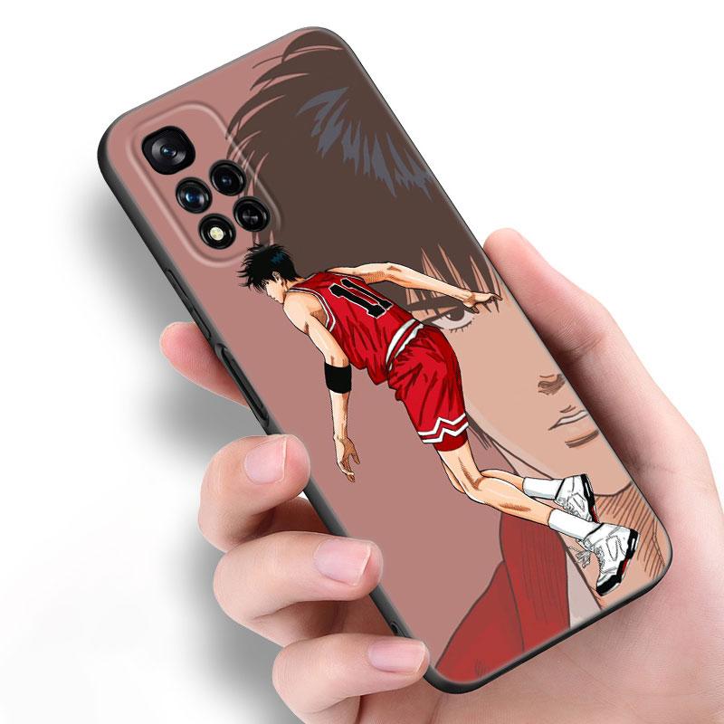 Anime Slam Dunk Black Silicone Phone Case For Xiaomi POCO X3 X4 NFC F5 M3 M4 M6 X5 X6 Pro F3 F4 GT 5G C55 C65 M5