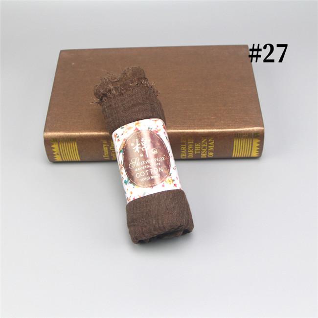 Wholesale Price 70*180cm Women Muslim Crinkle Hijab Scarf Femme Musulman Soft Cotton Headscarf Islamic Hijab Shawls and Wraps