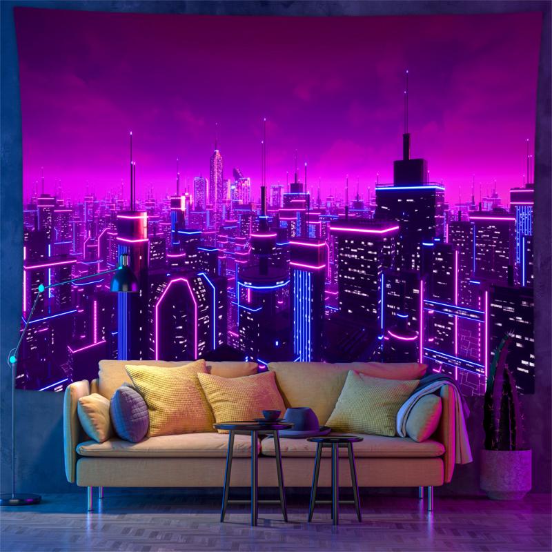 Tapestry, Wall Hanging, Psychedelic Jellyfish & Tree of Life Print for Trippy Room & Party Home Decor, Bedroom Decor