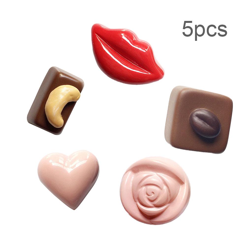 5 шт. имитация еды, шоколадная смоляная художественная композиция, трехмерный милый домашний декор, магнит на холодильник, украшение на холодильник