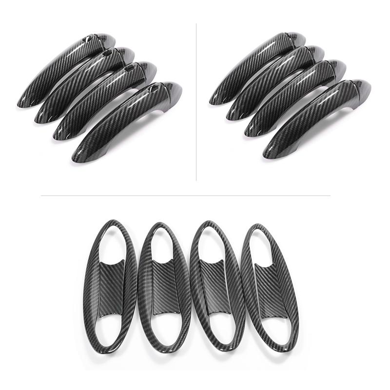 Для Chevrolet Cruze 2015 2016 2017 2018 автомобильный Стайлинг внешняя дверная ручка/дверная чаша текстурированный чехол из углеродного волокна