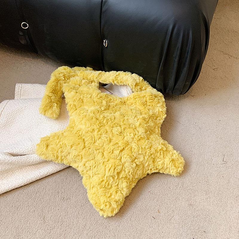 Симпатичная плюшевая сумка-мессенджер из Японии и Кореи, женская сумка-мессенджер большого объема со звездами, универсальная сумка через плечо