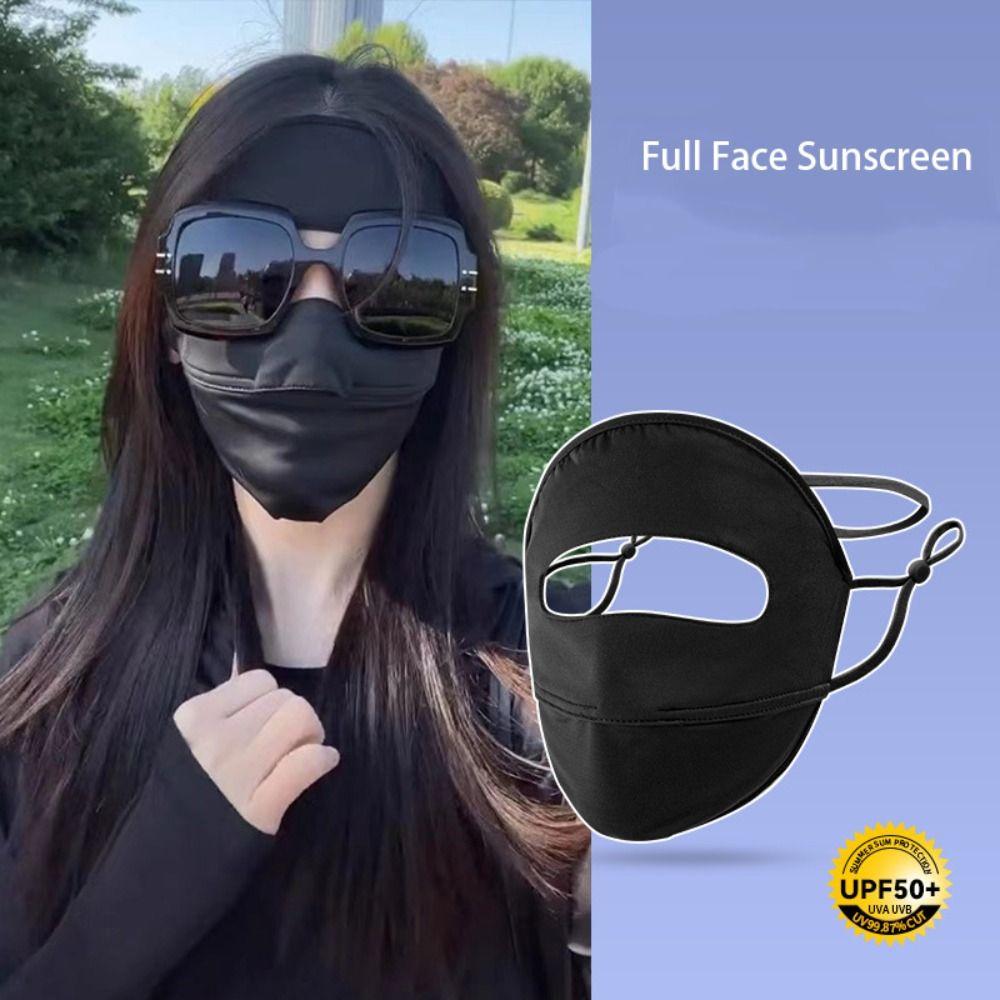 Sunscreen Face Scarf Ice Silk Mask Face Mask Face Gini Mask Adjustable Face Cover Cycling