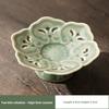 Yue Kiln Celadon High Foot Cup Coaster Heat Insulation Pad Chinese Ceramic Tea Set Accessory Handmade