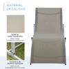 Set of 2 S-shaped Foldable Lounge Chair Sun Lounger Reclining Outdoor Chair for Patio Beach Garden, Light Grey