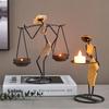 Vintage Iron Candlestick Decoration Nordic Light Luxury Candlelight Dinner Romantic Small Decoration