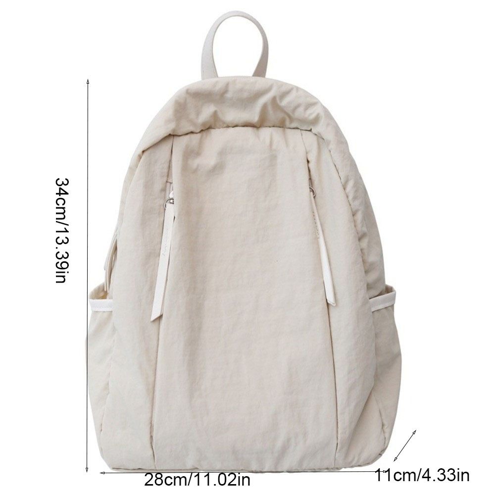 Multi-pocket Travel Backpack Lightweight Student Schoolbag Simple Nylon Backpack Women