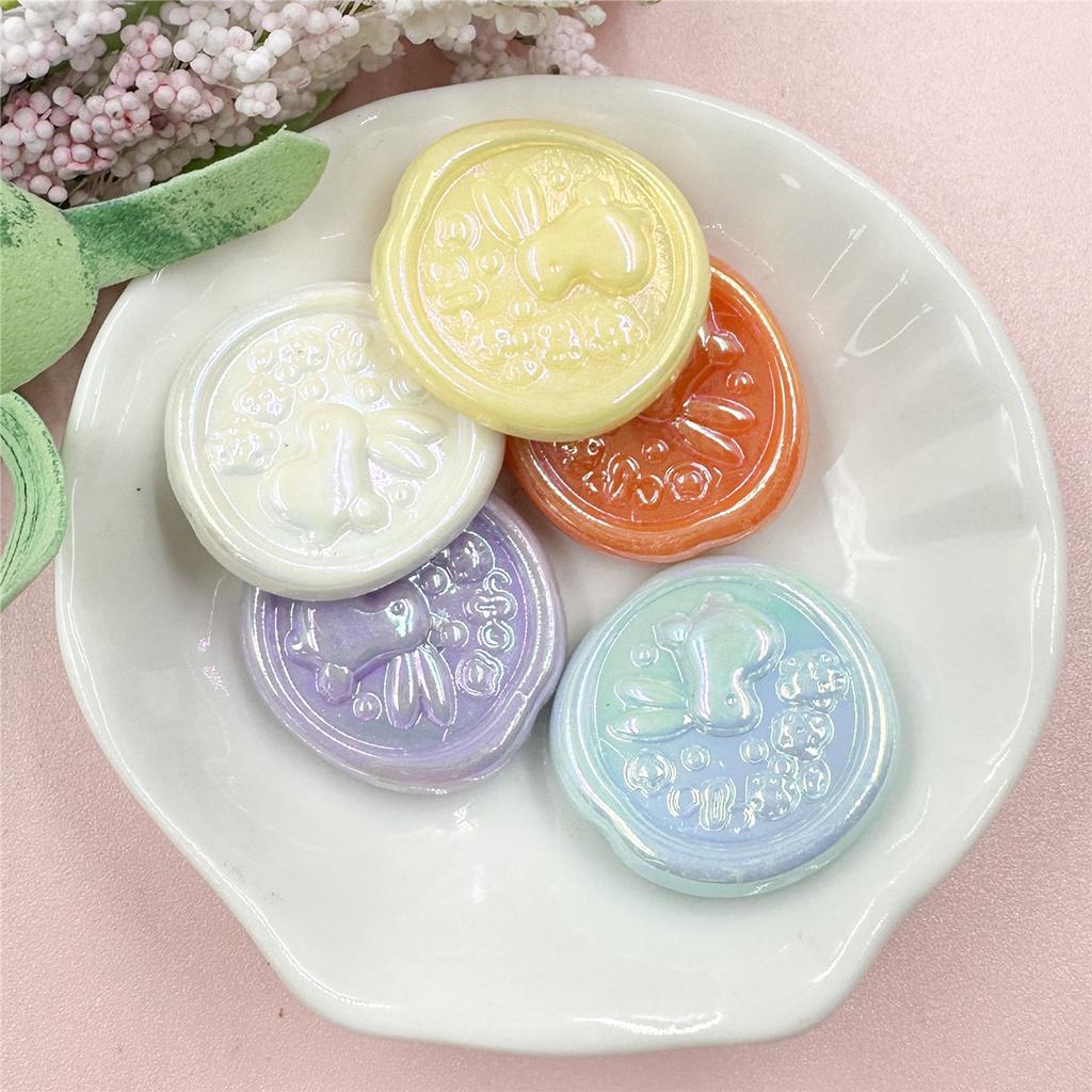 Making Craft Rabbit Geometry For Necklace Earrings Beading Accessory Handmade Material Acrylic 5Pcs 24*25mm Beads DIY Jewelry Making Charms