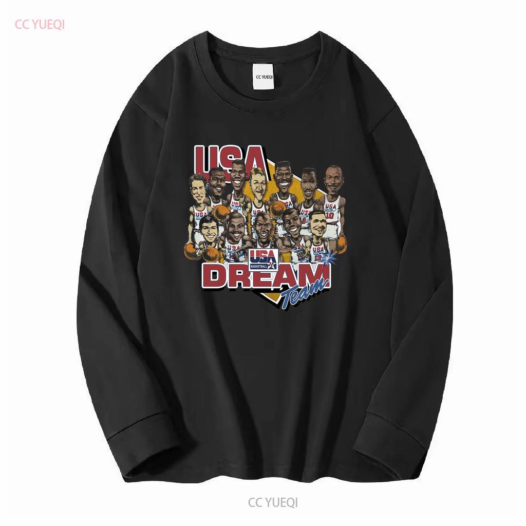 Винтажная футболка для баскетбола 1992 года, стиль 90-х, Dream Team USA, винтажная, стираная, унисекс, с принтом, для повседневной носки, дышащая