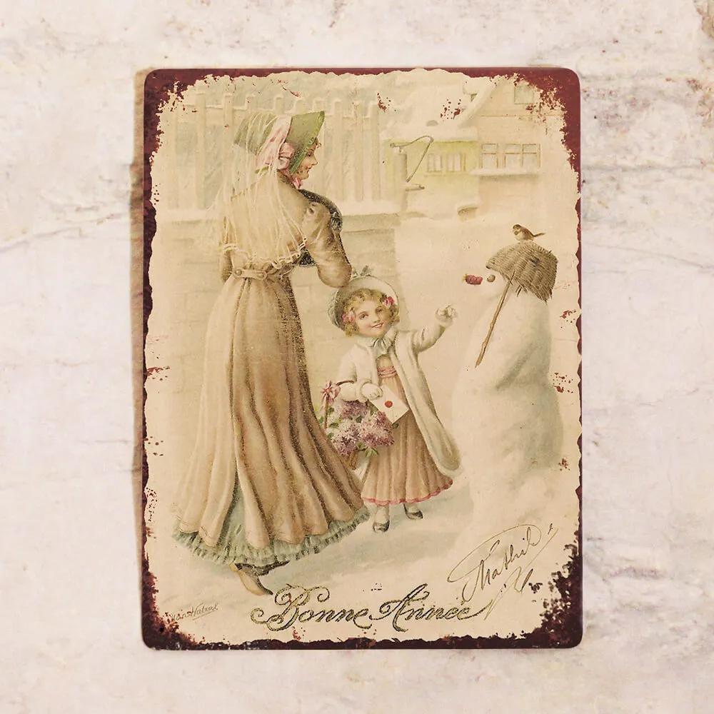 Aluminum Sign Let's Drink Some Tea, Forget The Melancholy!, Metal, 20x30 Cm