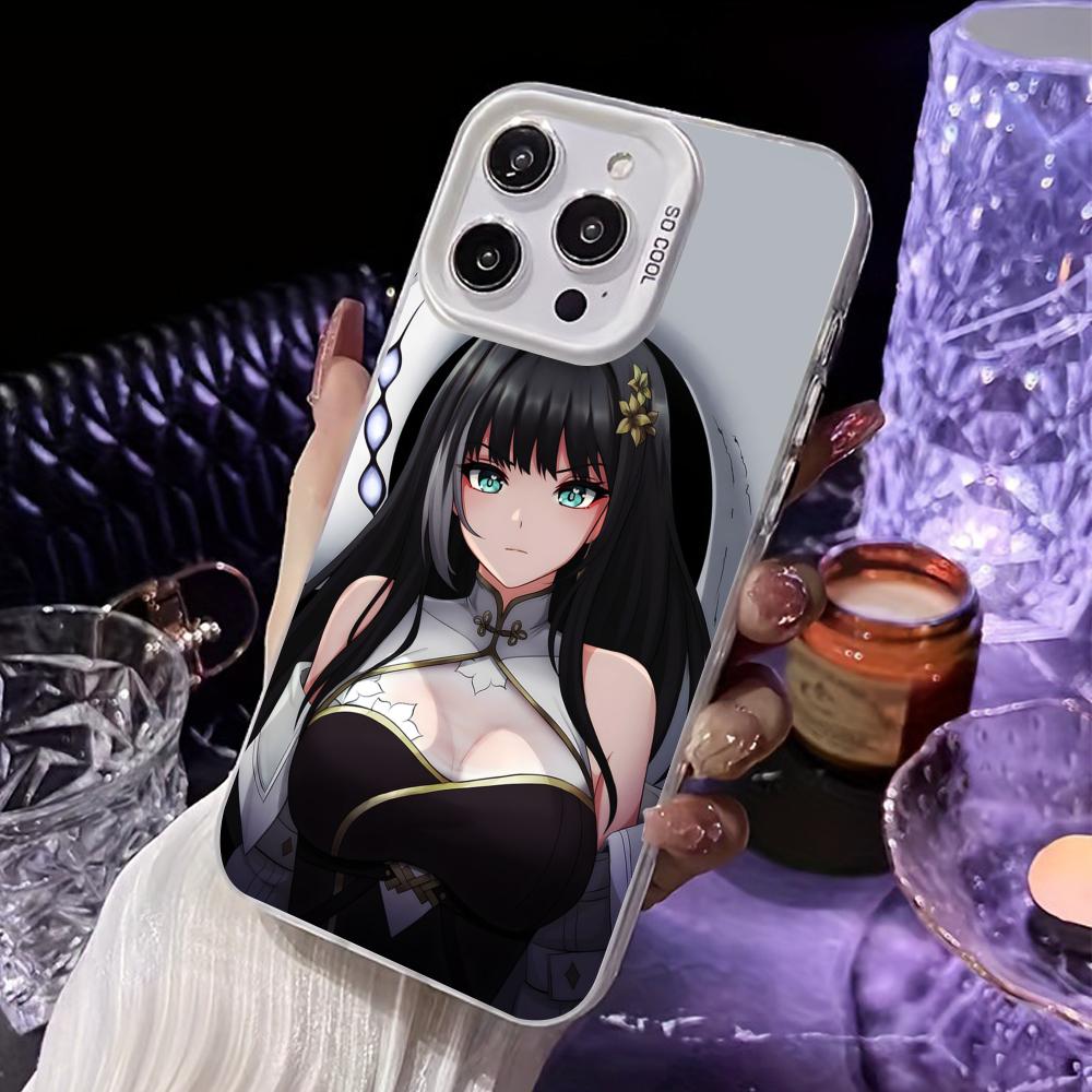Wuthering Waves Baizhi Phone Case for iPhone 17 16 15 14 13 12 11 X XR XS Air Pro Max Plus White Colorful Silver Cover