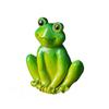 Garden Miniature Frog Statue Indoor Outdoor Sitting Frog Figurine Resin Cartoon Animal Sculpture Flower Pot Microlandscape Decoration Ornament