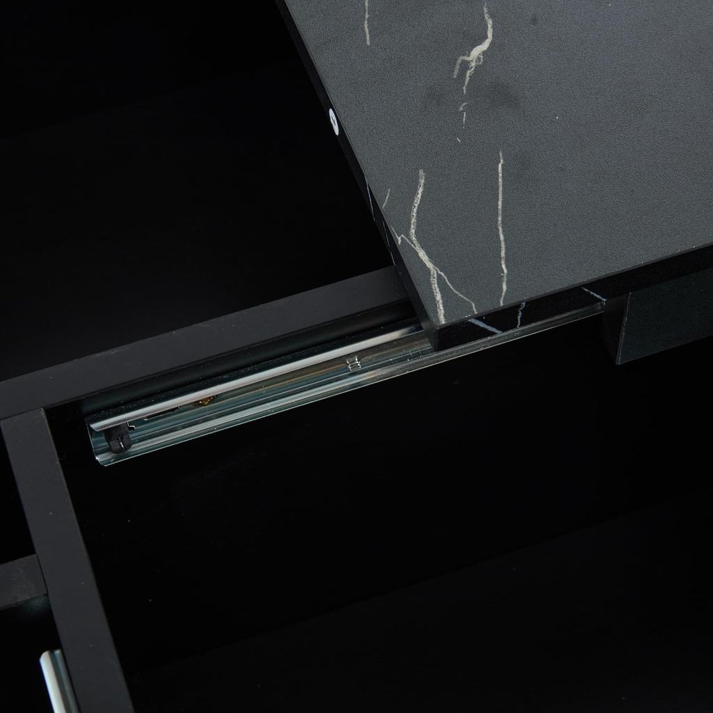 Журнальный столик с выдвижной столешницей, Современный со скрытым отделением для хранения, Креативный диванный столик для кофе, Центральный столик для домашнего офиса, Черный