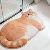Мультяшный кошачий коврик для ванной из диатомита, влаговпитывающий, нескользящий, износостойкий, коврик для ванной комнаты, для входа в туалет