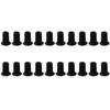 20Pcs Carbon Steel Zinc-Plated Threaded Insert Nut Black Knurled Nuts High Quality Flat Head