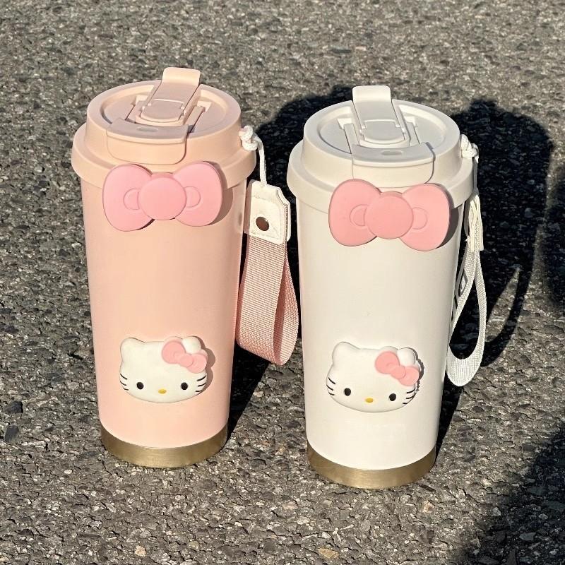 Термокружка Hello Kitty с изоляцией, большой емкости, с трубочкой, для офиса и улицы