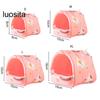 Guinea Pig Nest Cartoon Pattern Pet Hideout Warm Small Animal Hamster Squirrel Bed House Cage Accessories