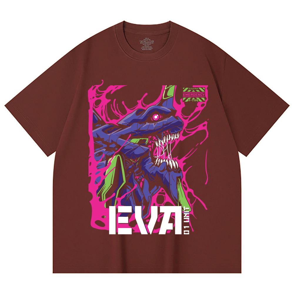 Унисекс футболка из плотного 100% хлопка, 230 г/м², с принтом Evangelion V8