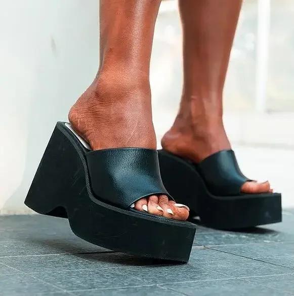 2024 Горячая Распродажа Роскошные Летние Женские Новые Белые Босоножки На Высоком Каблуке Женские Тапочки С Квадратным Носком И Квадратным Каблуком Размер Тапочки