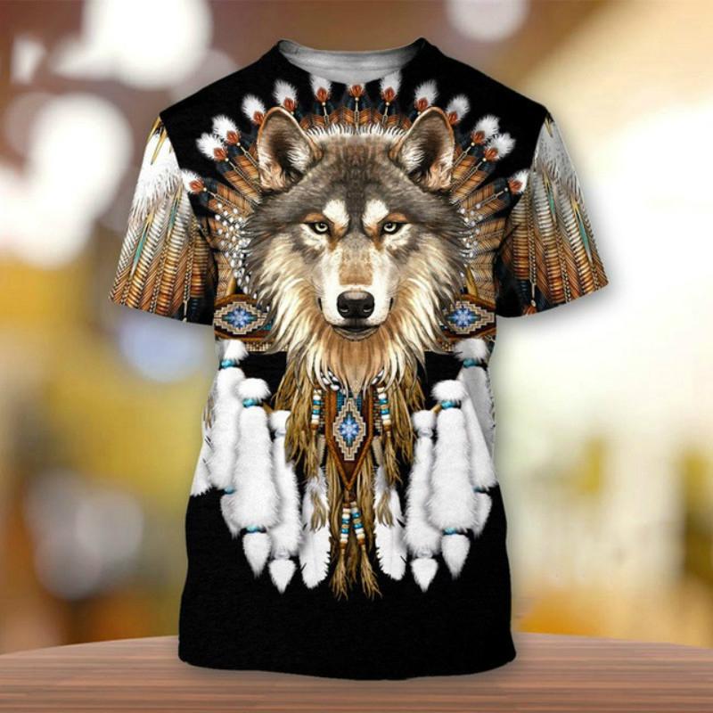 Bohemian Style Polyester T-shirt Men's 3D Stretch T-shirt Indian Design Couple Streetwear Fashion Apparel