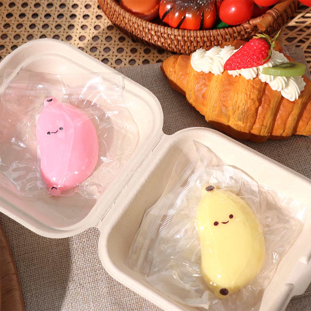 Pink Super Elastic Fruit Toys Lovely Slow Rebound Fruit Toy Office Workers