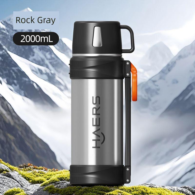 Hals Insulated Kettle for Outdoor Use, Car Travel, Stainless Steel Water Bottle, Large Capacity Thermos, Hot Water Bottle, 2025 New Model