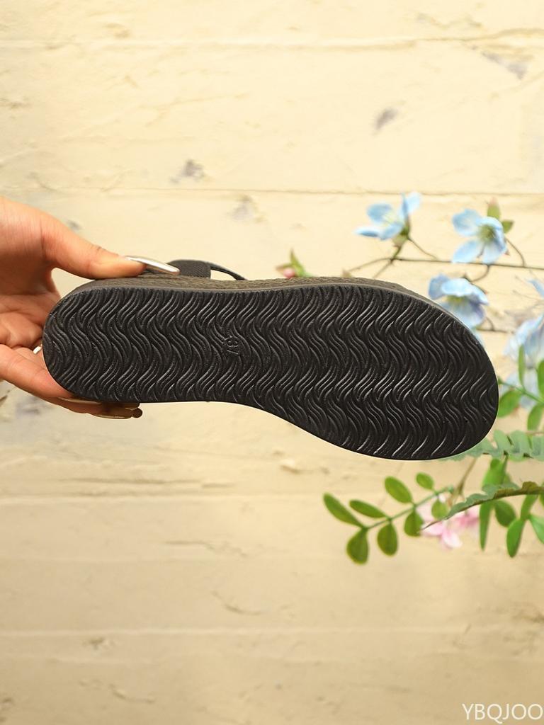 Мода Модные универсальные сандалии Женские Однотонные танкетки Туфли с открытым носком Элегантные минималистичные Удобные женские туфли 2025 Лето