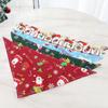 Puppy,Kitten Santa Claus Patten Christmas Pet Decor Cats Triangular Scarf Dogs Bandanas Pet Costume