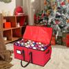 Christmas Ball Storage Box Organizer with Handles Zipper Closure Large Capacity Waterproof