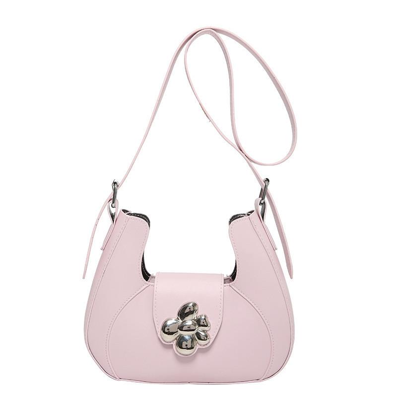 Chic Candy Colored Underarm Bag With Stylish Butterfly Bow Detail