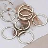 20PCs 1.5x20mm Metal Key Rings Round Flat Line Split Rings Alloy Keyrings For DIY Jewelry Making Keychain Accessories