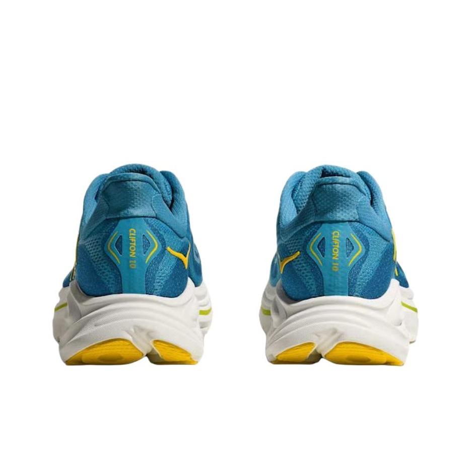 HOKA One One Clifton 10 Удобные Мягкие Повседневные Кроссовки для Бега Мужские кроссовки Сине-Желтые 1162030-ALF
