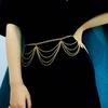 Регулируемый металлический пояс-цепочка на талию с бантом и многослойными змеиными цепочками, узкий поясной аксессуар для женщин
