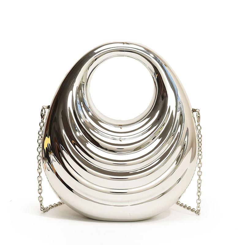 Acrylic Bag 2025 New European and American Fashion Glossy Shoulder Bag Ins Women's Chain Rhombus Dinner Bag Tide