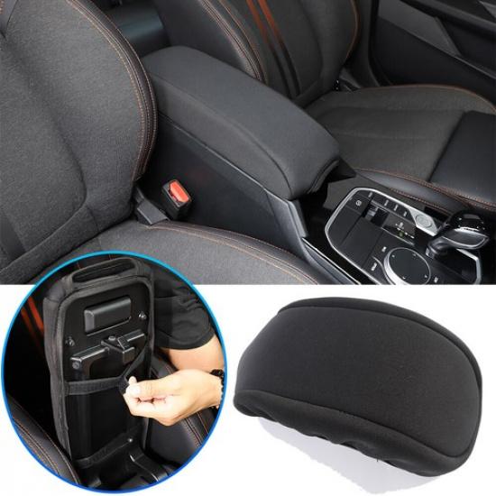 Black Cloth Center Console Armrest Box Panel Cover For BMW 2 Series -23