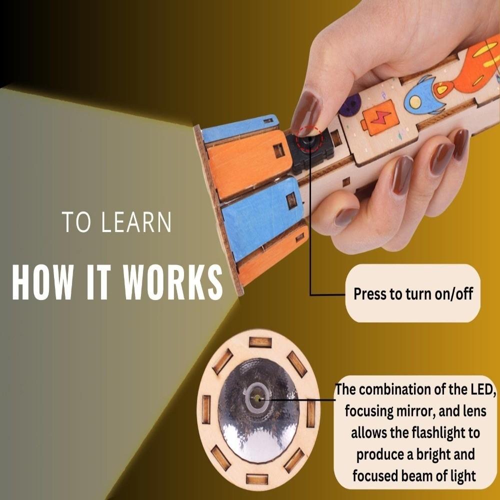 Physics Science DIY Flashlight Hands-On Assembly Technology Set Science Toys Kids Science