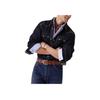 Levis SS25 Лимитированная новогодняя джинсовая куртка для мужчин с двойными карманами, на пуговицах, однобортная, темно-синяя 0036J-0000
