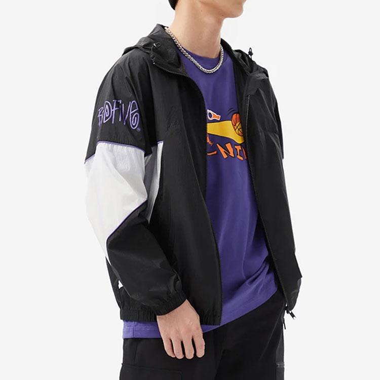 Li-Ning Badfive Deceptive Contrast Letter Свободная повседневная куртка мужская куртка черная AFDS361-1