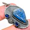Sodalite, Topaz Handmade 925 Sterling Silver Jewelry Pendant 2.05" t4V75